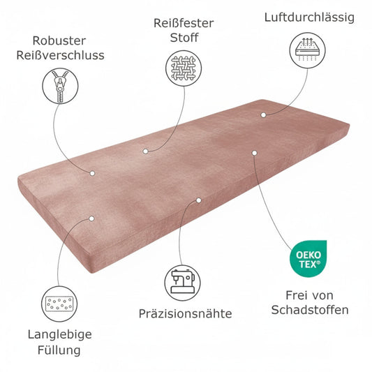 Indoor Bankauflage nach maß - Eigenschaften