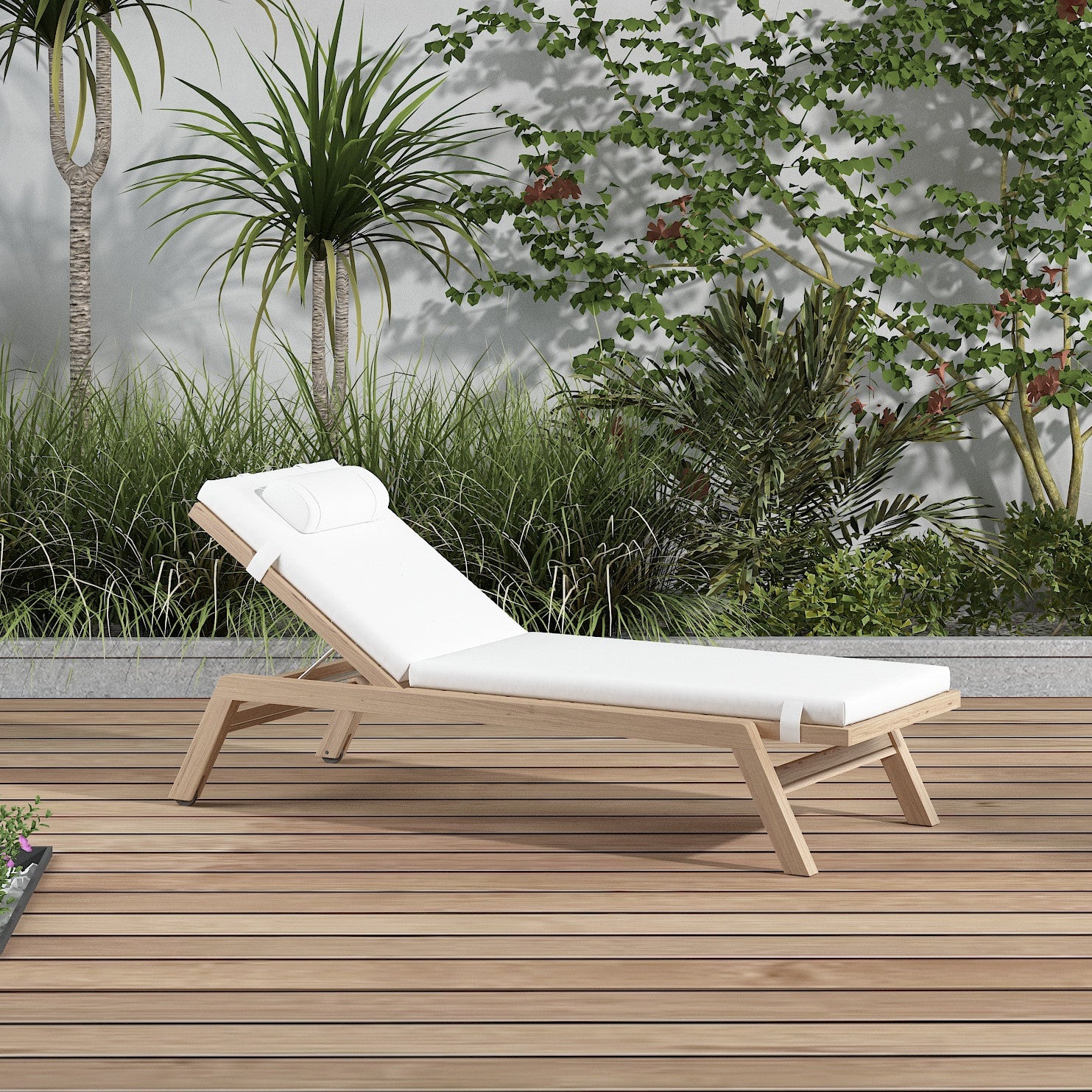 2-teilig - Sonnenliege und Gartenliege Auflage nach Maß - Outdoor