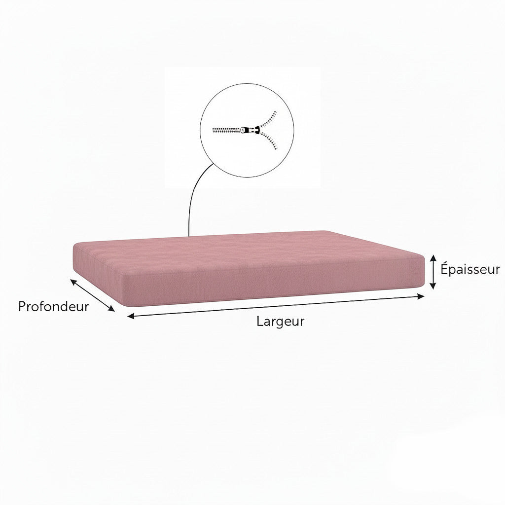 Coussin pour bancs et banquettes d'extérieur Dimensions
