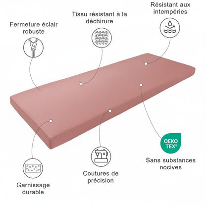 Housse de banc sur mesure pour l'extérieur - Caractéristiques