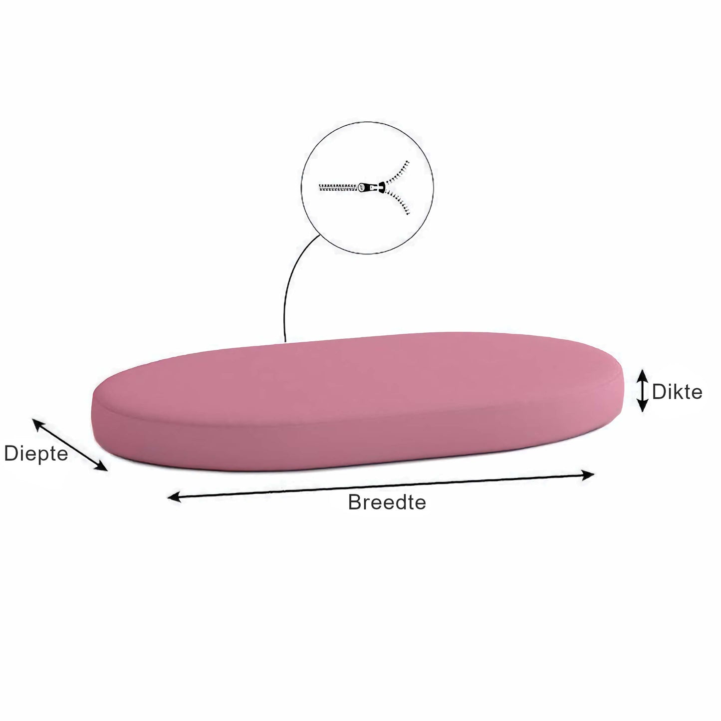 Dimensions du coussin ovale pour chien pour l'extérieur
