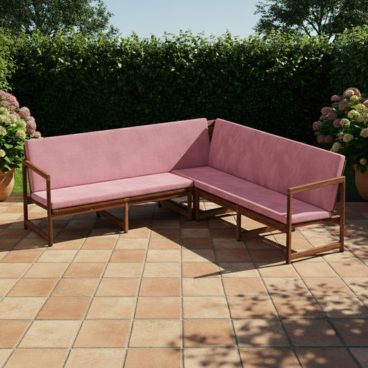 Outdoor 2-teilig - Eckbank Polster mit Rückenlehne nach Maß