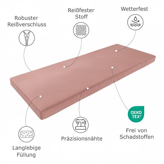Outdoor Bankauflage nach maß - Eigenschaften