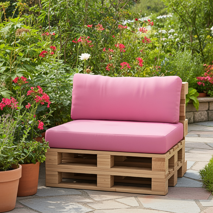 Outdoor Palettenkissen mit Flopkissen Rückenlehne nach Mass