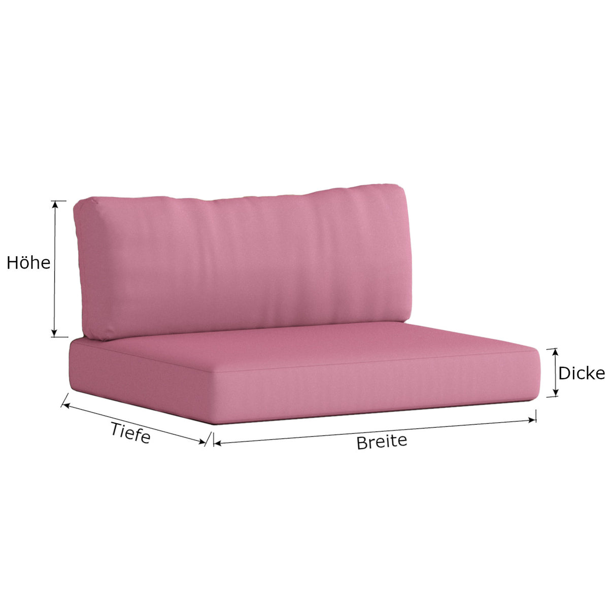 Lounge Sitzkissen mit Flopkissen Rückenlehne